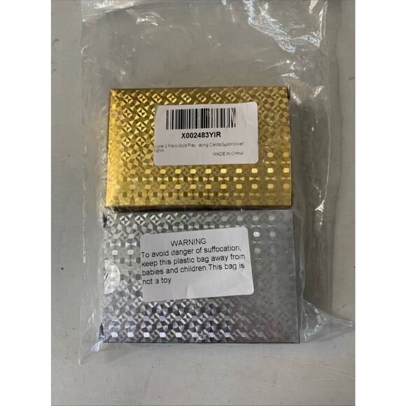 24K Gold Foil Playing Cards Silver & Gold Certificate of Authenticity included - Picture 3 of 5